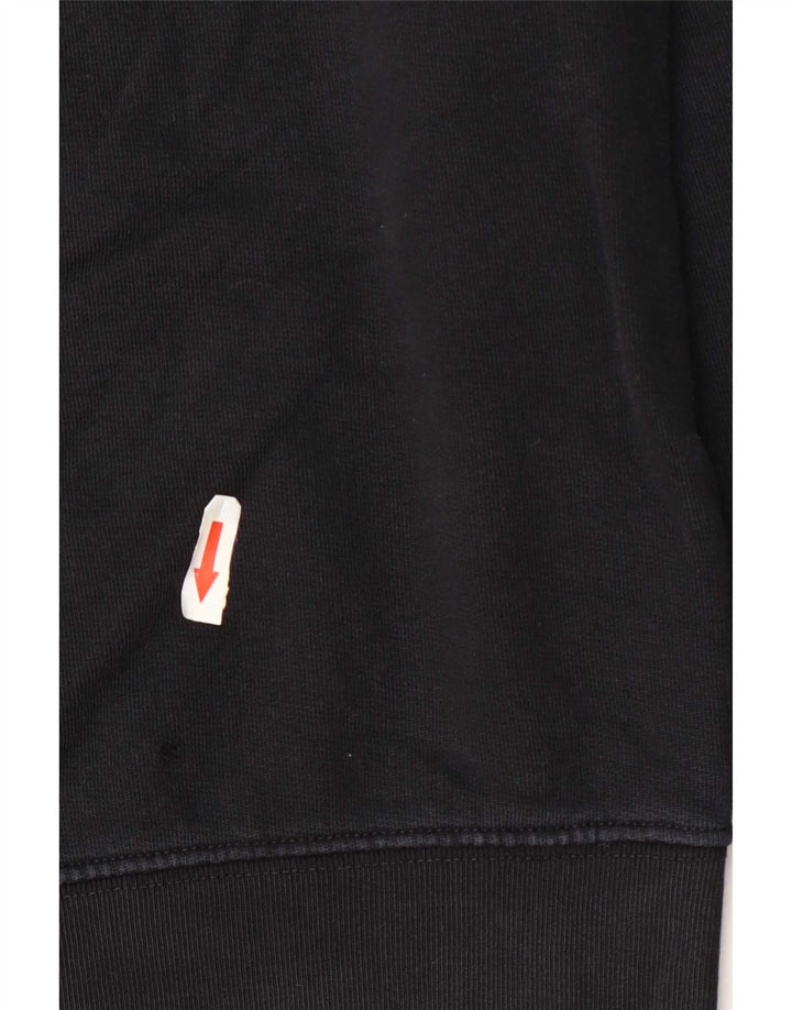 Converse Womens Oversized Sweatshirt Jumper UK 6 XS Black Cotton