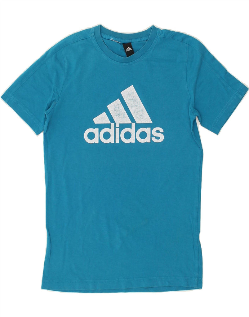 ADIDAS Boys Graphic T-Shirt Top 11-12 Years Blue | Vintage Adidas | Thrift | Second-Hand Adidas | Used Clothing | Messina Hembry 