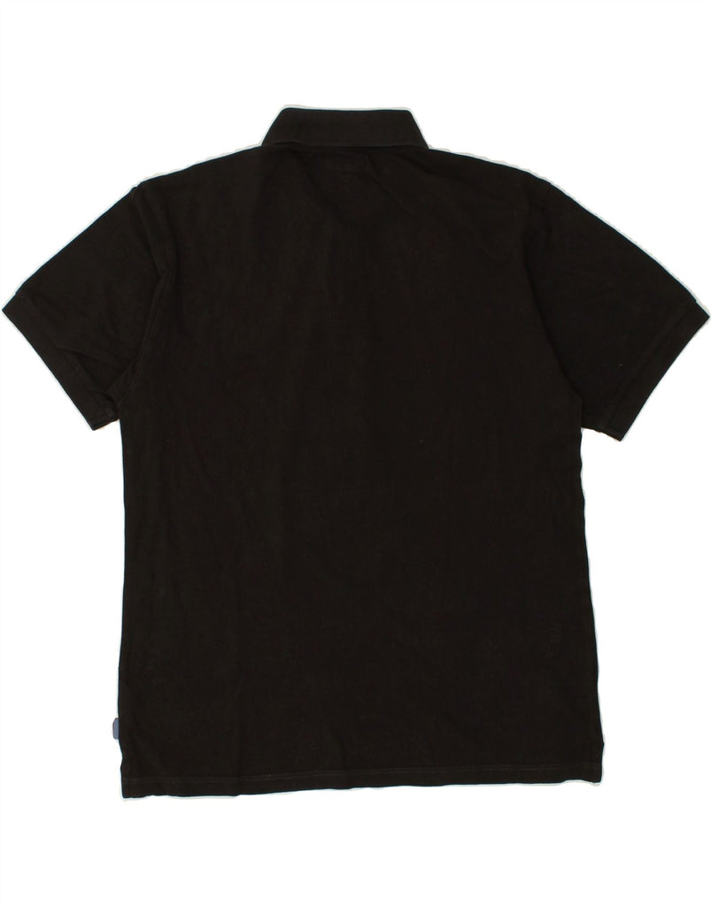 ASICS Mens Polo Shirt Medium Black Cotton | Vintage Asics | Thrift | Second-Hand Asics | Used Clothing | Messina Hembry 