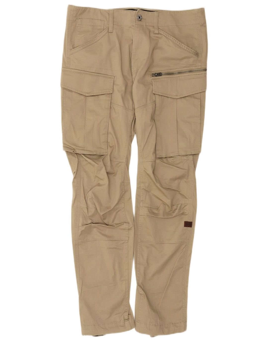 G-Star Mens Tailored Fit Cargo Trousers W33 L34 Beige Cotton