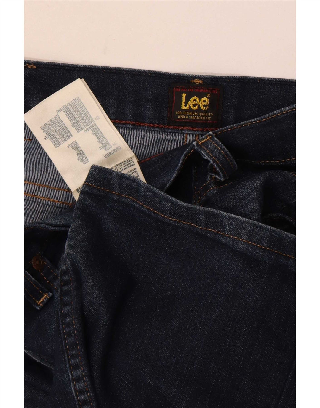 Lee Mens Brooklyn Straight Jeans W34 L30 Navy Blue Cotton