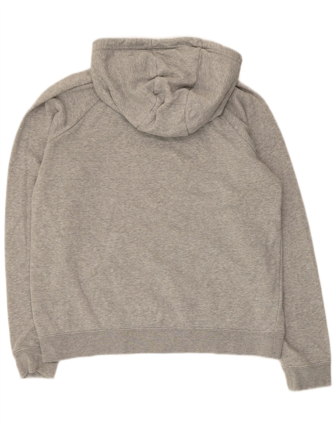 Nike Womens Hoodie Jumper UK 14 Medium Grey Cotton