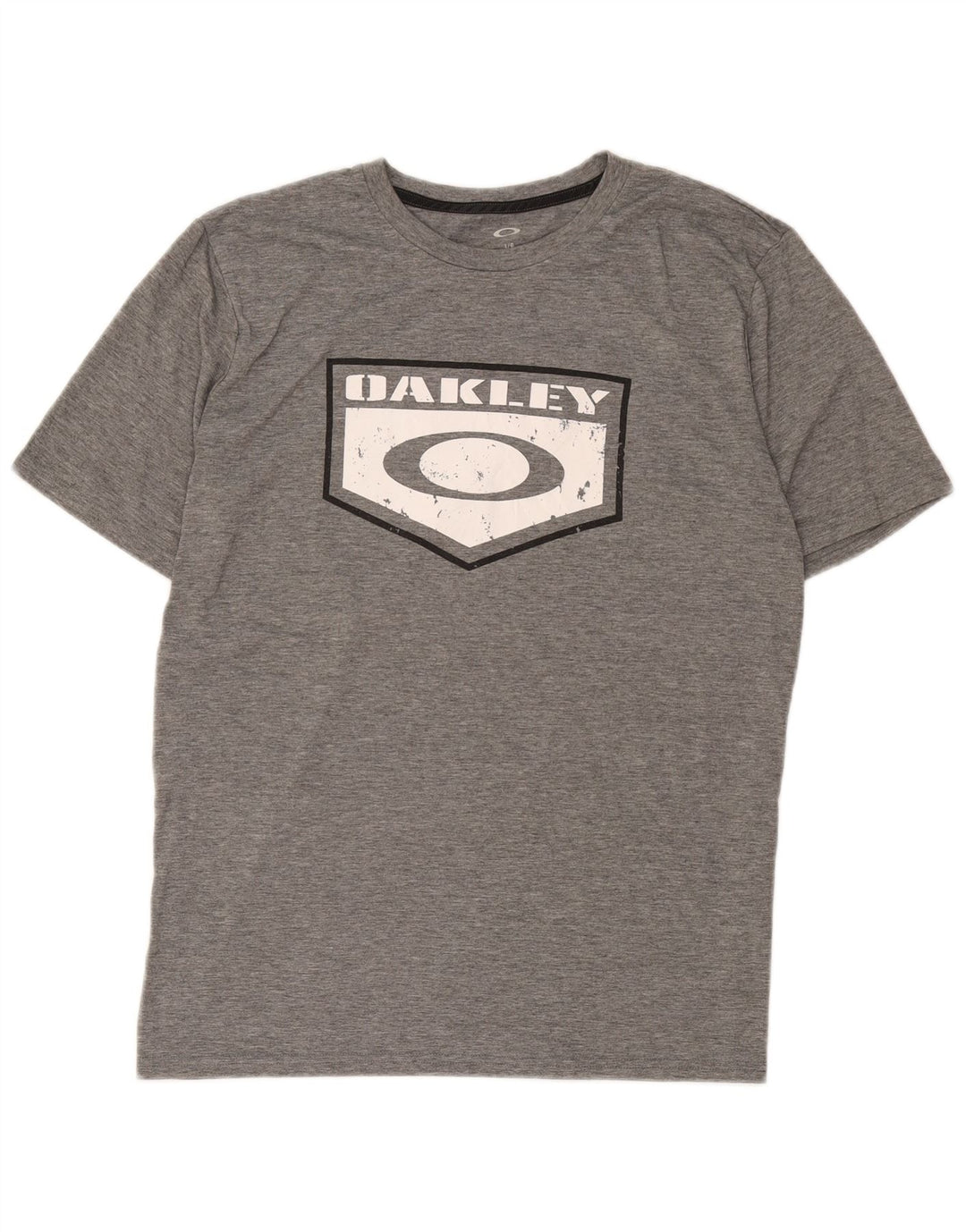 Oakley Mens Regular Fit Graphic T-Shirt Top Large Grey