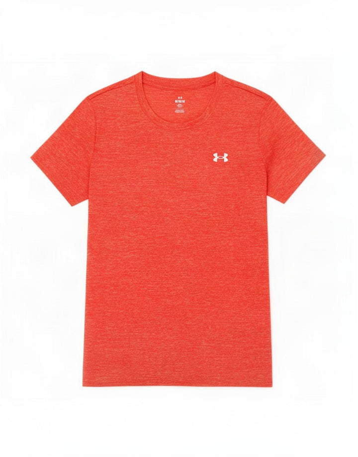 Under Armour Mens T-Shirt Top Medium Orange Flecked