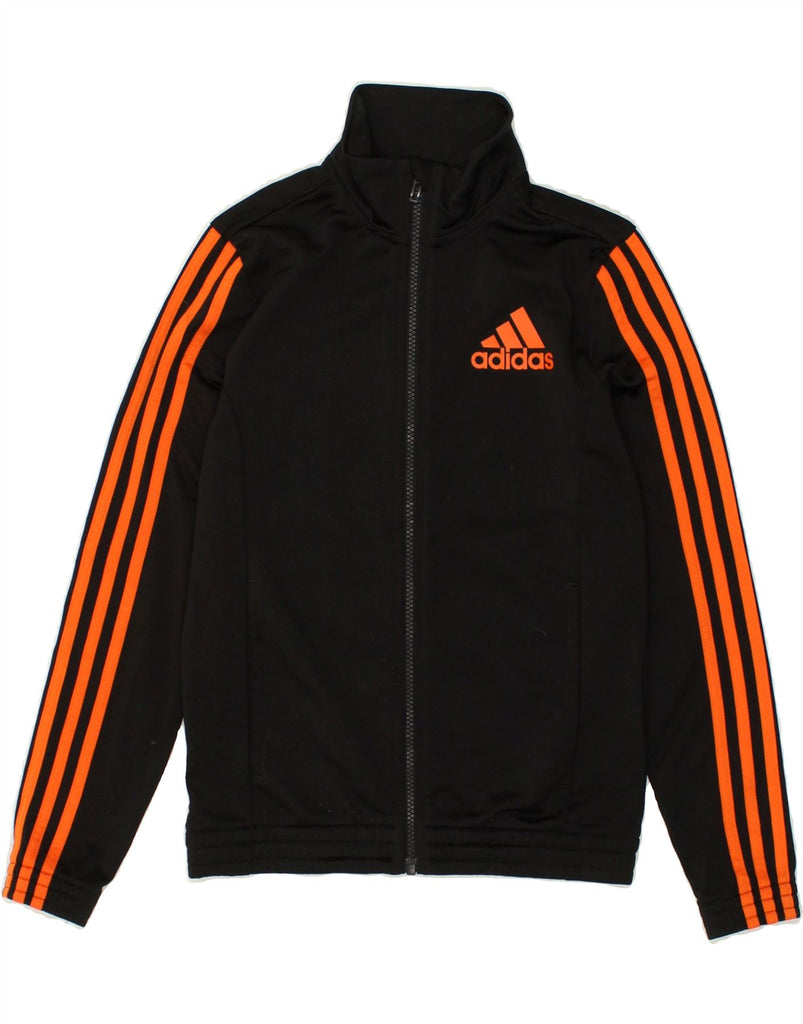 ADIDAS Boys Tracksuit Top Jacket 11-12 Years Black Polyester | Vintage Adidas | Thrift | Second-Hand Adidas | Used Clothing | Messina Hembry 