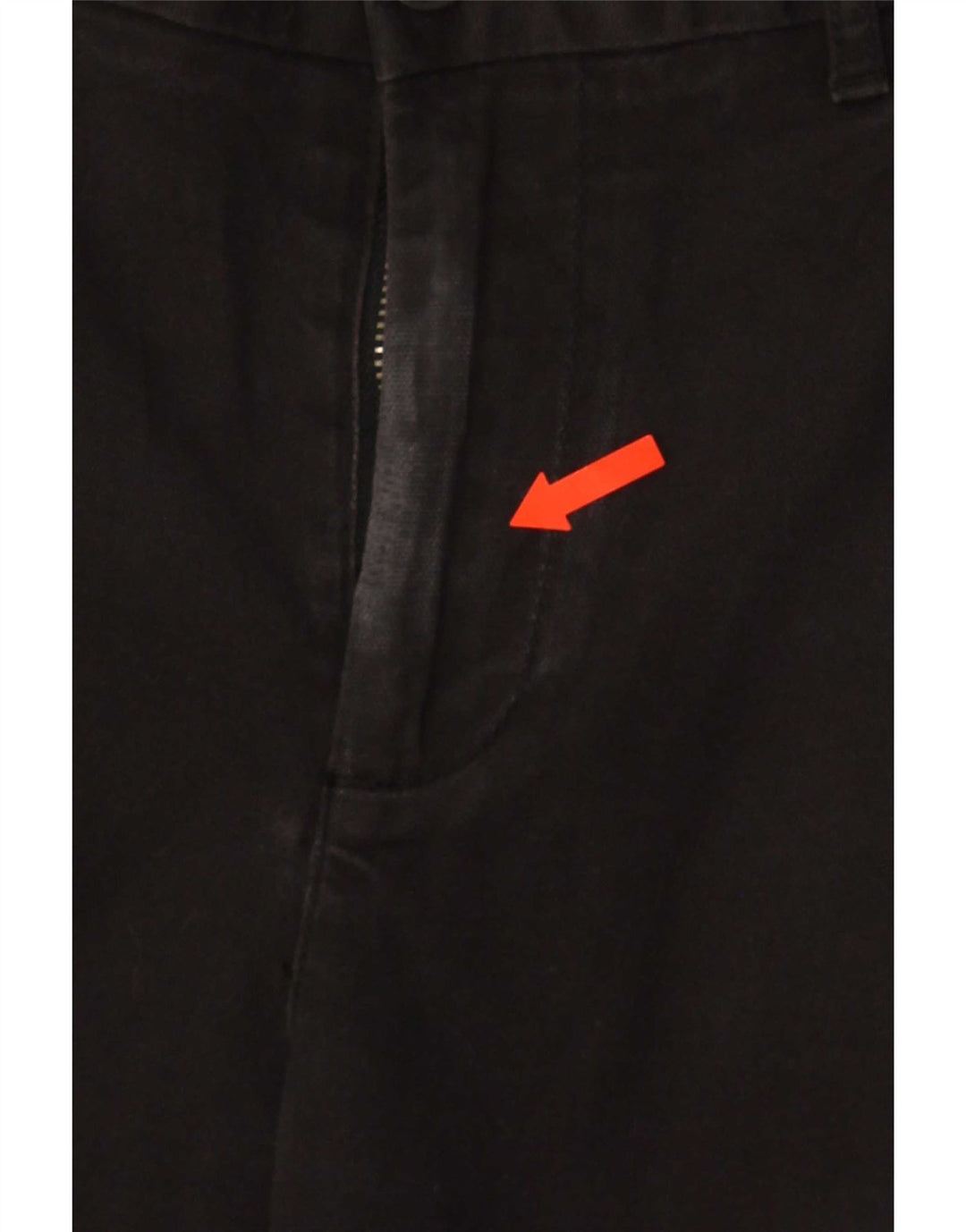 Penguin Mens Slim Chino Trousers W32 L32 Black Cotton