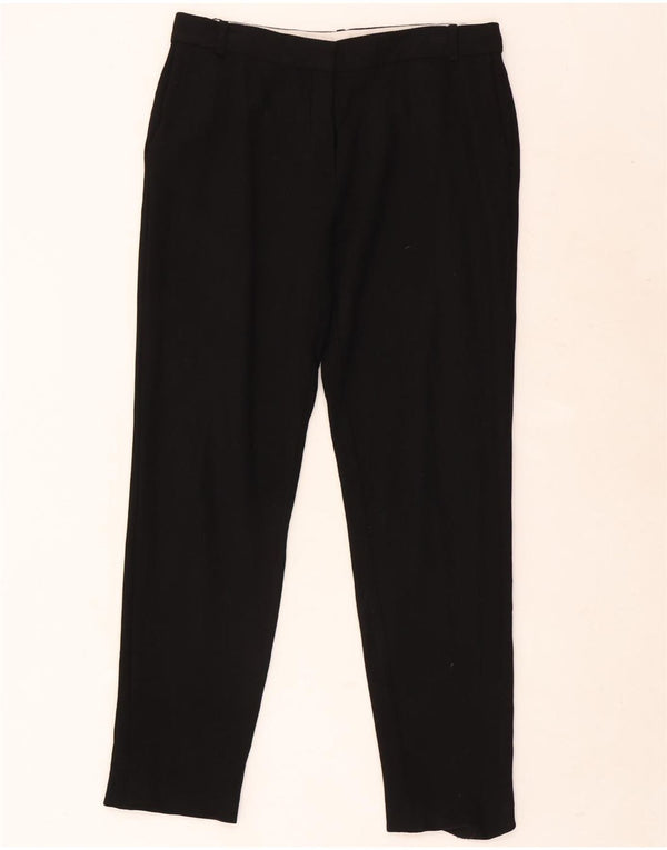 Massimo Dutti Womens Slim Chino Trousers EU 38 Small W28 L27 Black Viscose