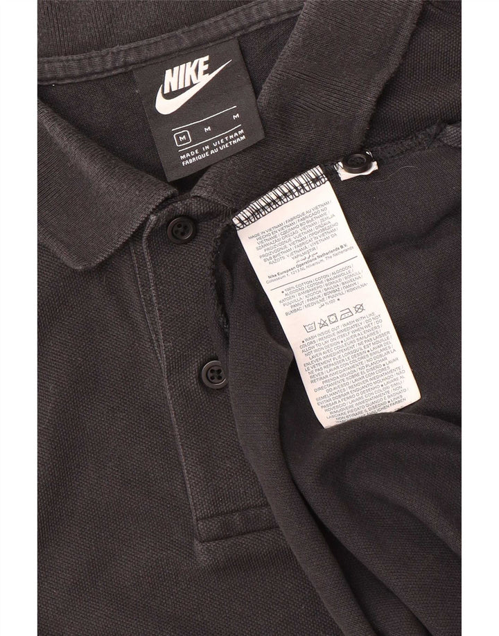 Nike Mens Polo Shirt Medium Black Cotton