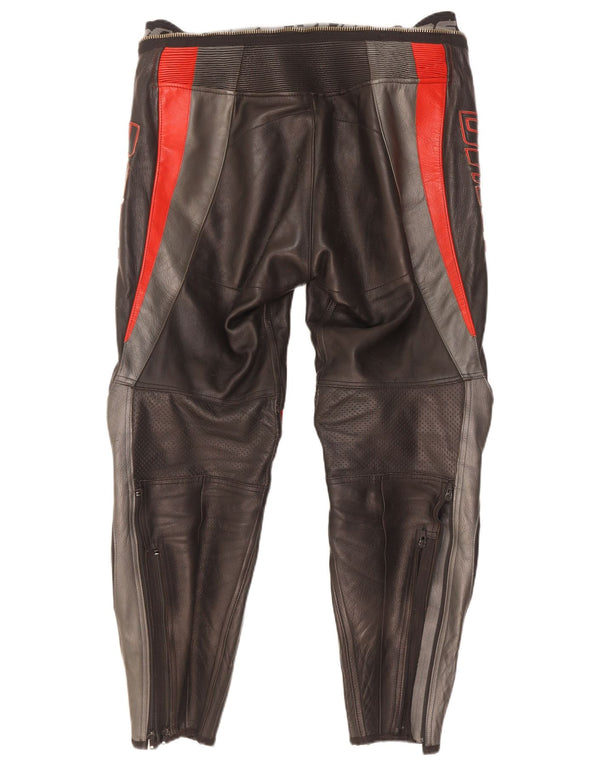 Dainese Mens Moto Racer Leather Trousers W34 L29 Black Colourblock