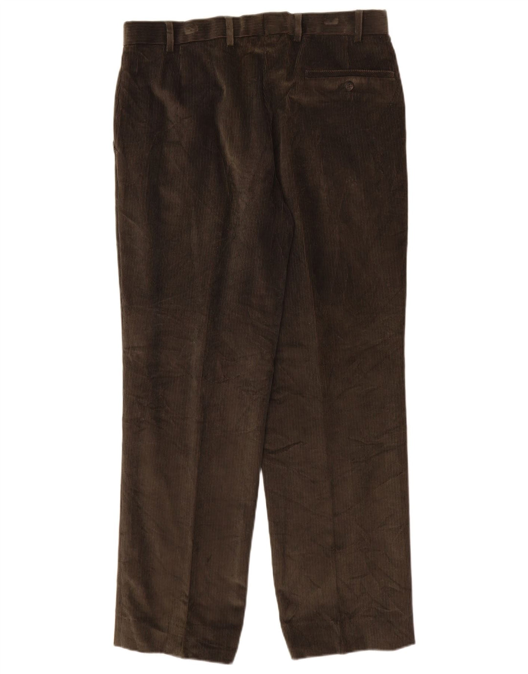MARKS & SPENCER Mens Straight Corduroy Trousers W34 L31 Brown Cotton
