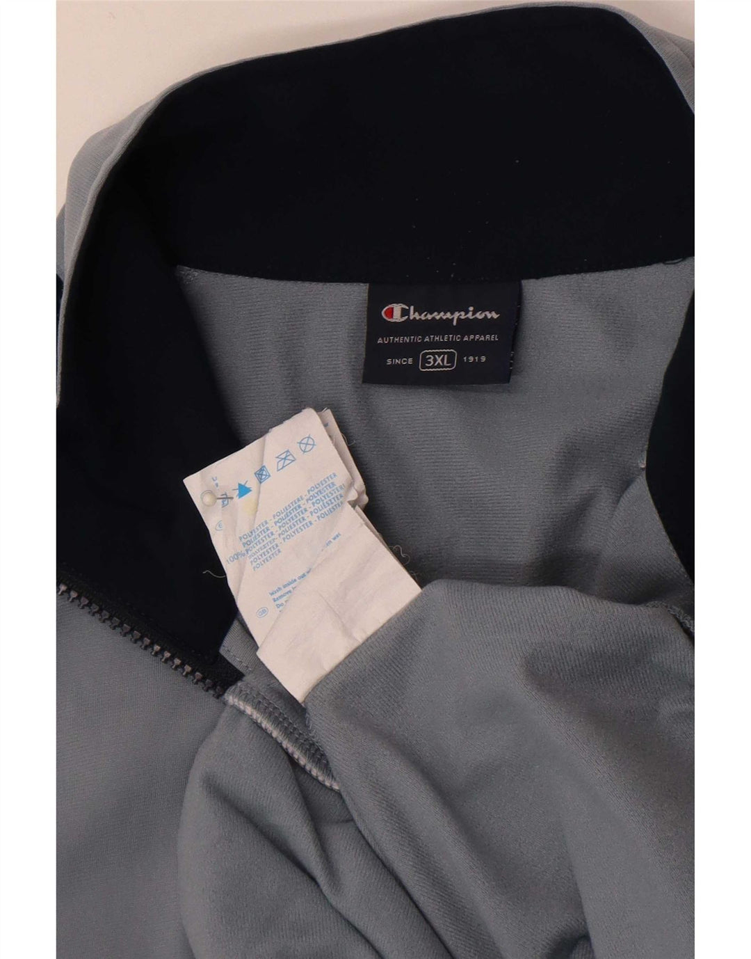 Champion Mens Tracksuit Top Jacket 3XL Grey Colourblock Polyester