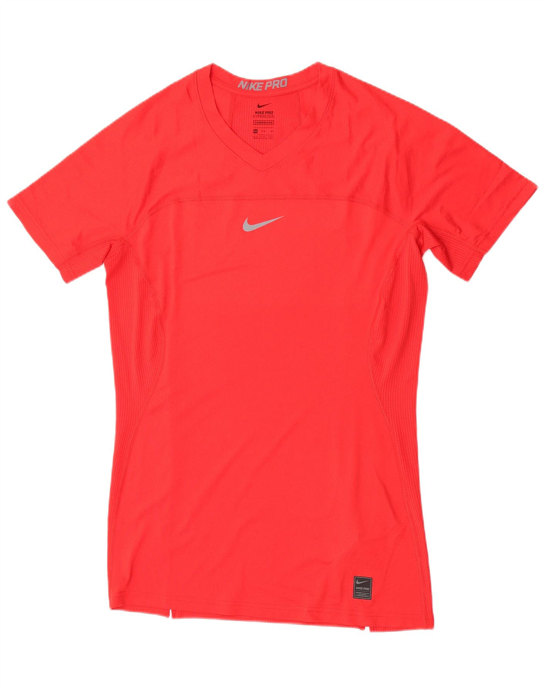 Nike Womens Compression T-Shirt Top UK 20 2XL Red Polyester