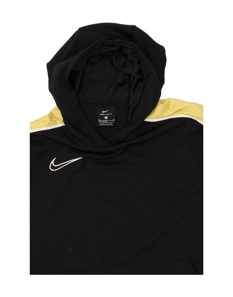 NIKE Boys Dri Fit Graphic Hoodie Jumper 10-11 Years Medium Black Vintage Nike and Second-Hand Nike from Messina Hembry 