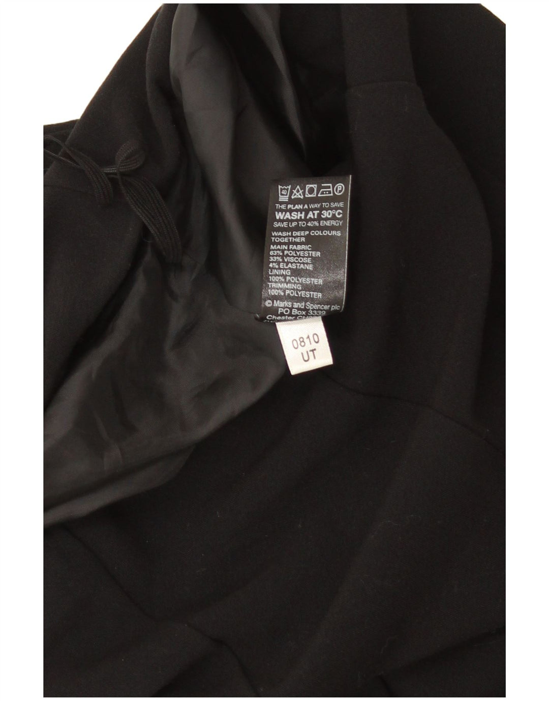 MARKS & SPENCER Womens A-Line Skirt UK 16 Large W38  Black Geometric