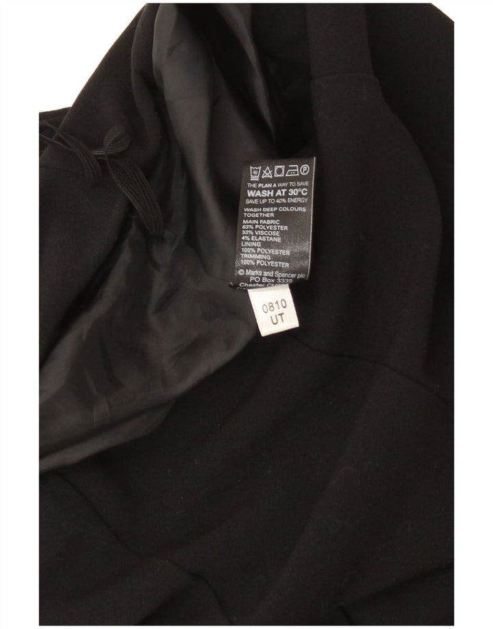 MARKS & SPENCER Womens A-Line Skirt UK 16 Large W38  Black Geometric