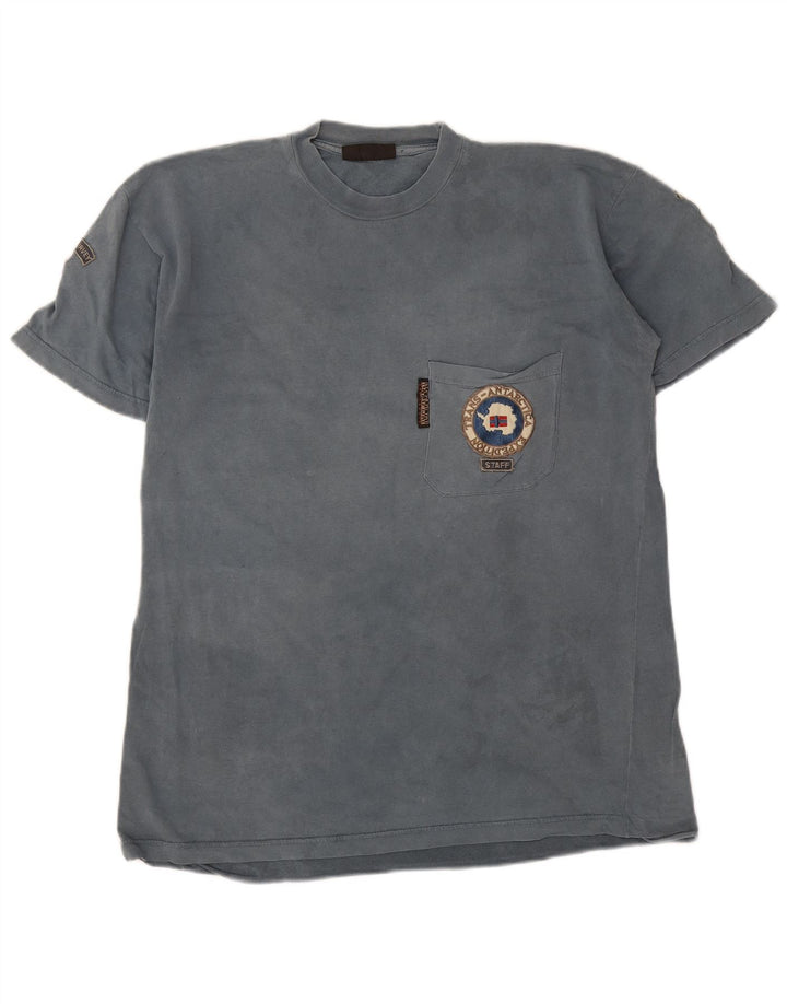 Napapijri Mens T-Shirt Top Medium Blue