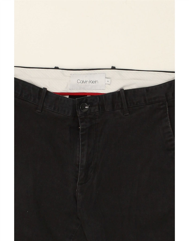 CALVIN KLEIN Mens Slim Chino Trousers IT 50 Large W34 L31 Black Cotton Vintage Calvin Klein and Second-Hand Calvin Klein from Messina Hembry 