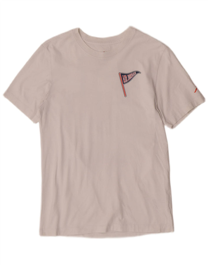 Jordan Mens Standard Fit Graphic T-Shirt Top Medium White Cotton