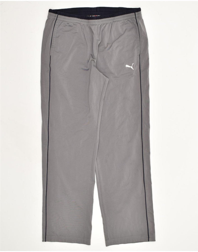 PUMA Mens Tracksuit Trousers Large Grey Polyester | Vintage Puma | Thrift | Second-Hand Puma | Used Clothing | Messina Hembry 