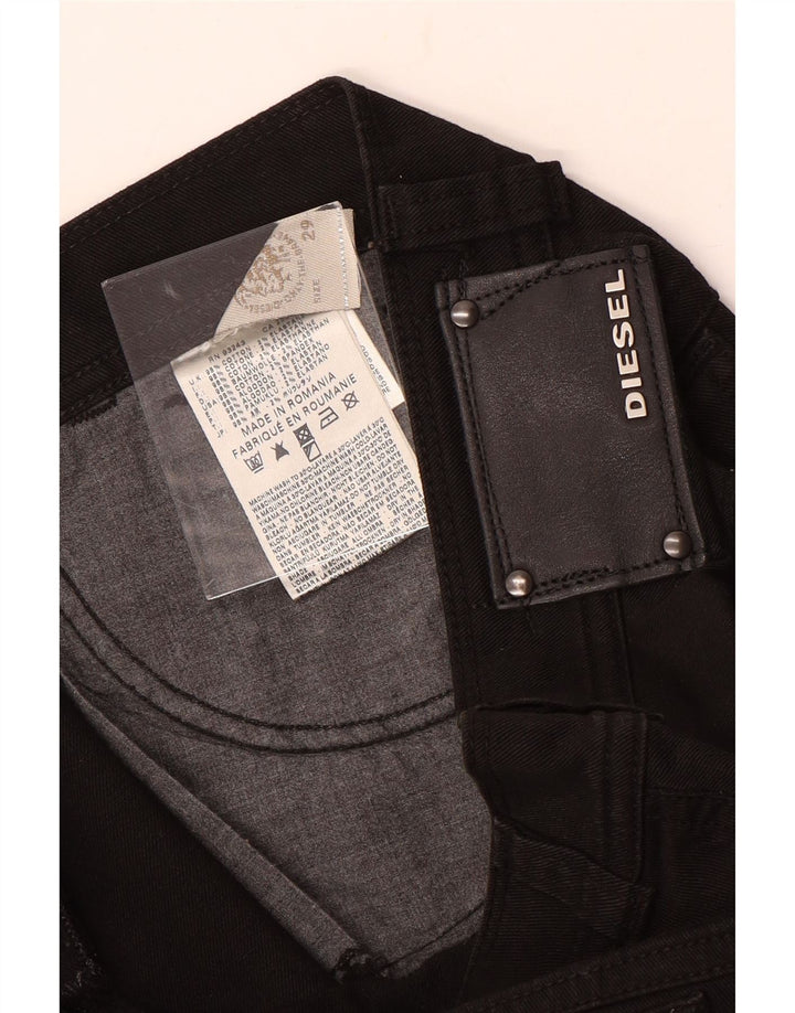 Diesel Womens Straight Jeans W29 L32 Black Cotton