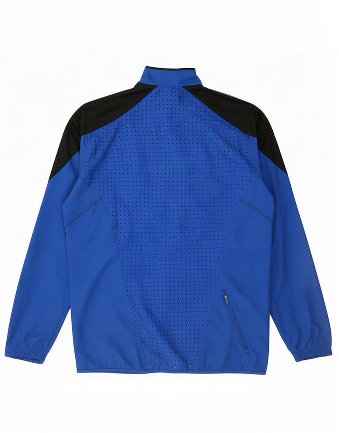 Adidas Mens Tracksuit Top Jacket Large Blue Colourblock Polyester