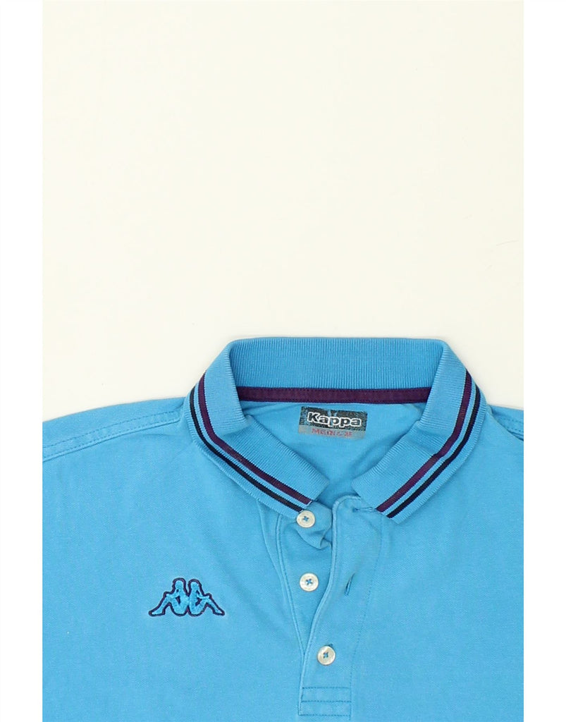 KAPPA Mens Polo Shirt Medium Blue Cotton | Vintage Kappa | Thrift | Second-Hand Kappa | Used Clothing | Messina Hembry 