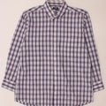 IZOD Mens Regular Fit Shirt Size 15 1/2 Medium Purple Check Cotton Vintage Izod and Second-Hand Izod from Messina Hembry 