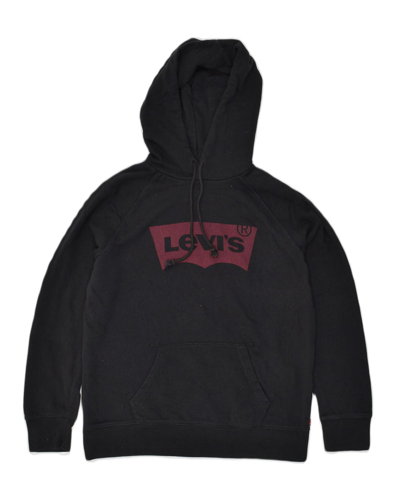 LEVI'S Mens Graphic Hoodie Jumper Small Black Cotton | Vintage Levi's | Thrift | Second-Hand Levi's | Used Clothing | Messina Hembry 