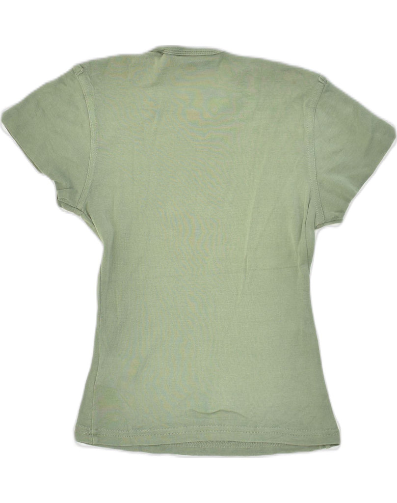 TIMBERLAND Womens T-Shirt Top UK 8 Small Green Cotton | Vintage Timberland | Thrift | Second-Hand Timberland | Used Clothing | Messina Hembry 