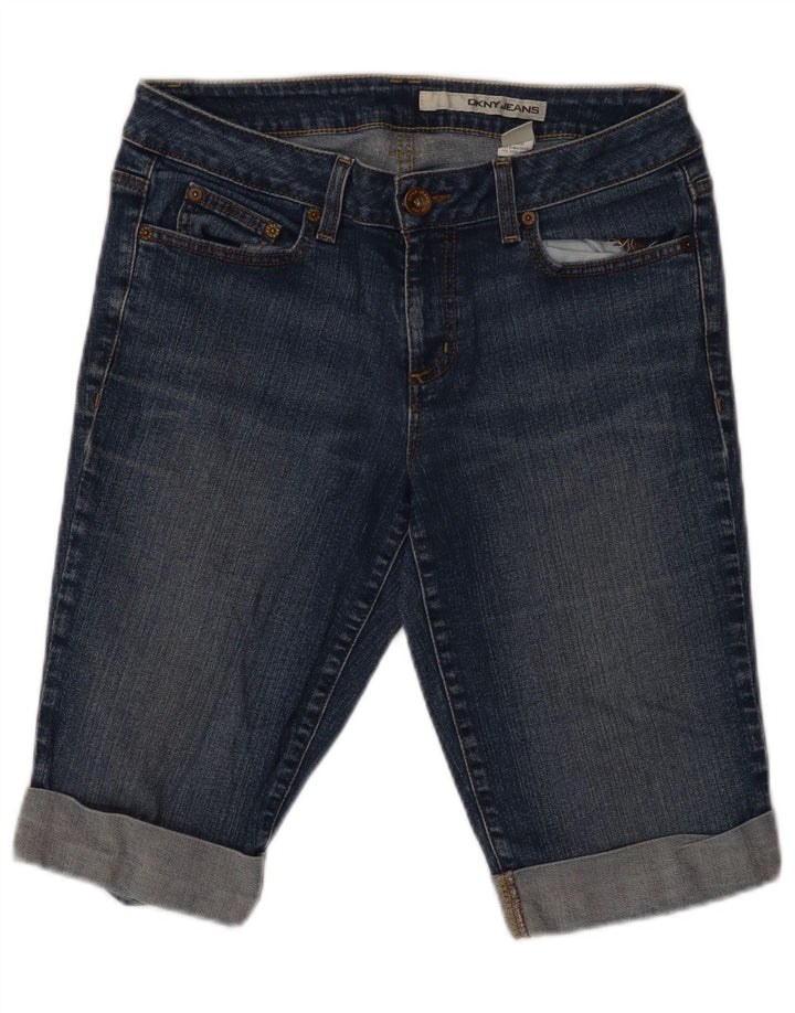 DKNY Womens Denim Shorts US 12 Large W32  Blue Cotton