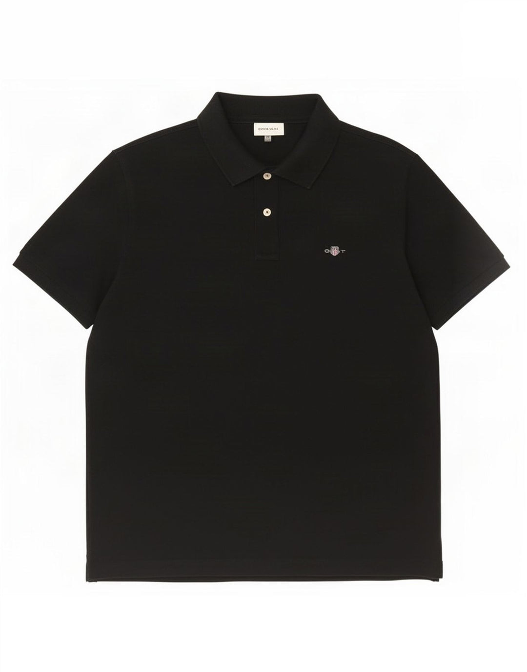 Gant Mens Polo Shirt Large Black Cotton