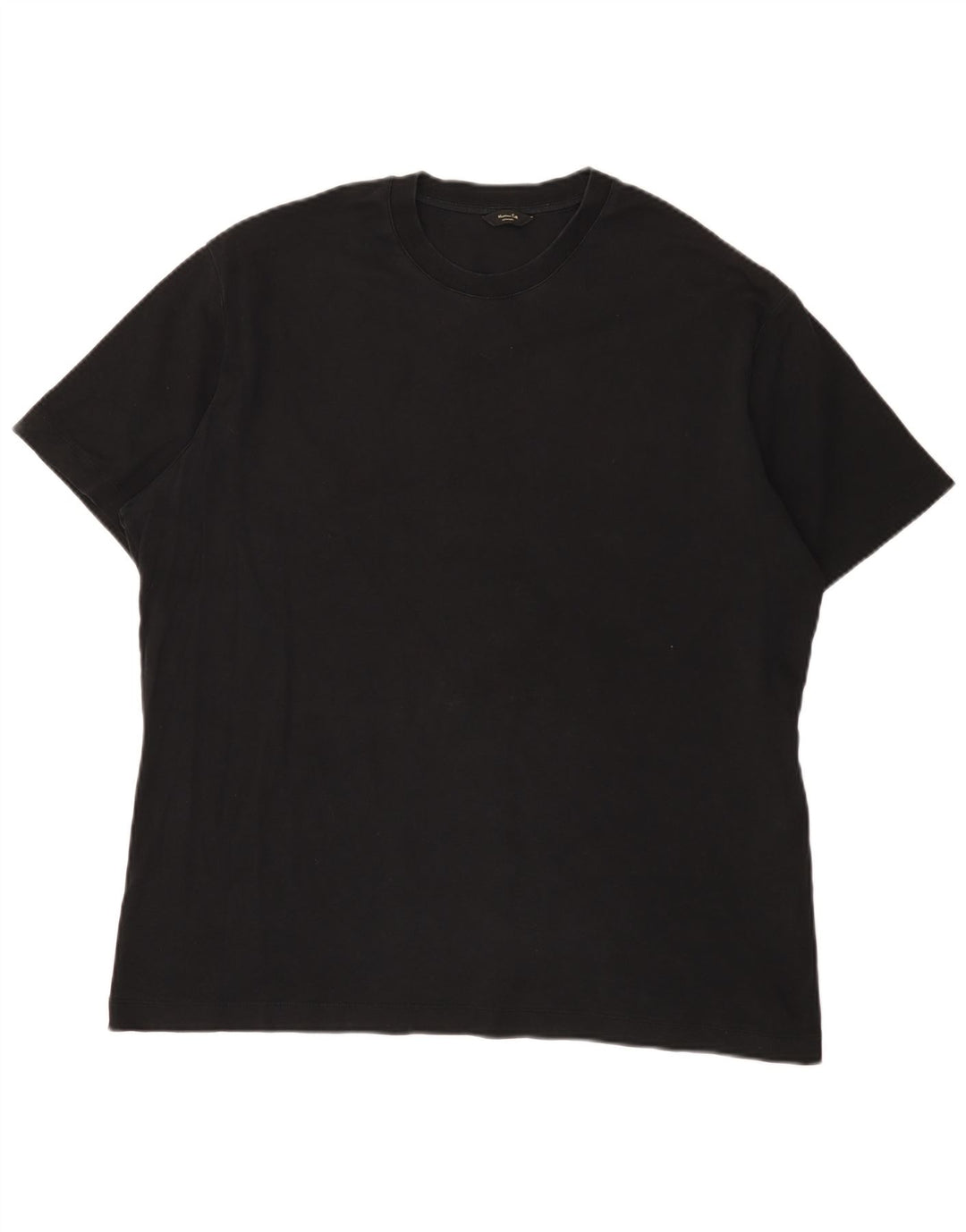 Massimo Dutti Mens T-Shirt Top 2XL Black Cotton