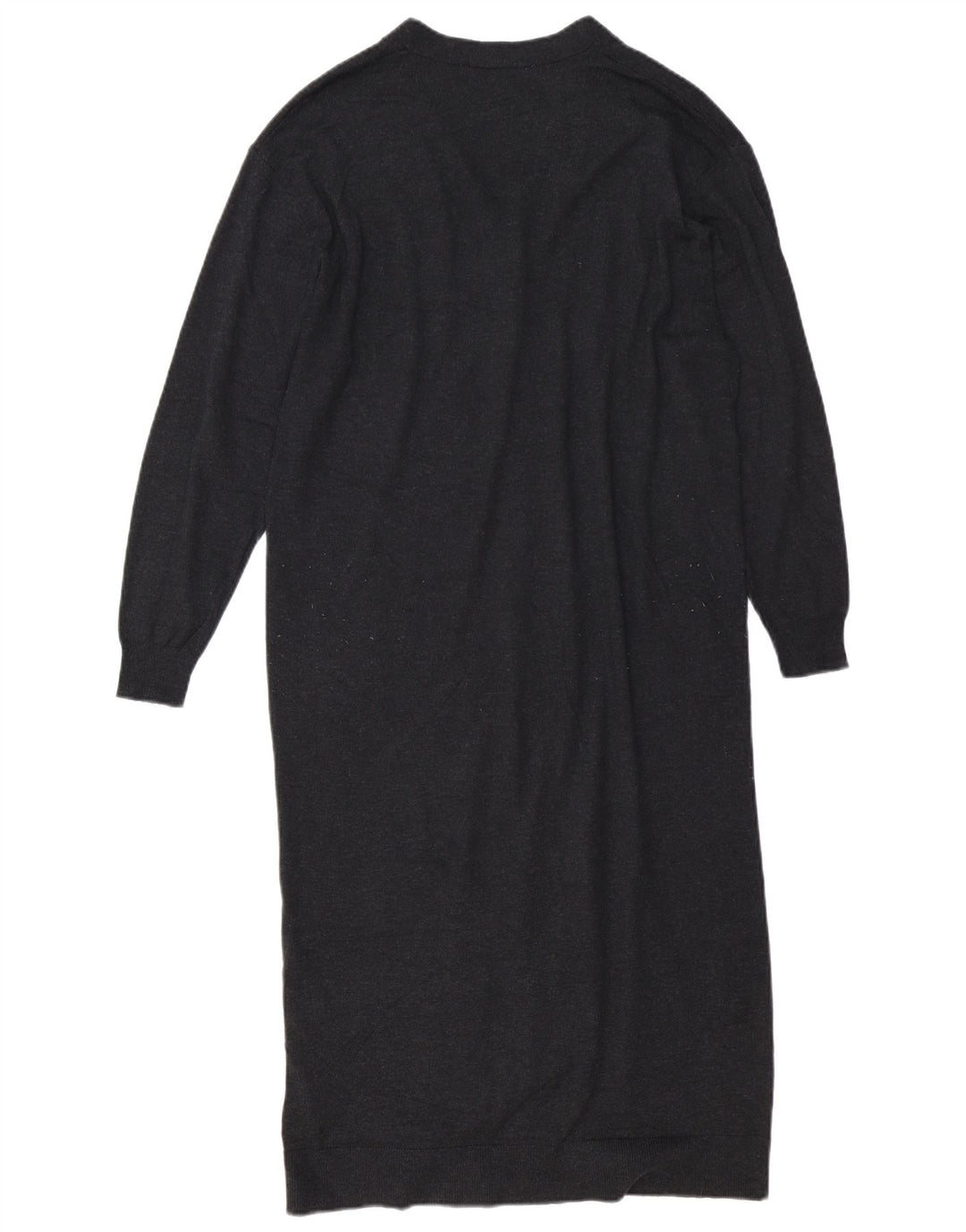 Zara Womens Longline Oversized Cardigan Sweater UK 10 Small Grey Polyester