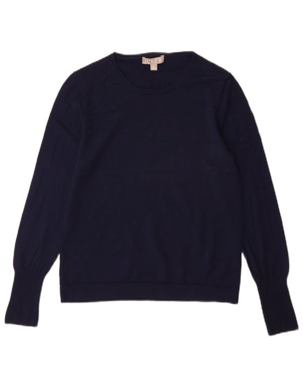 J. Crew Womens Boat Neck Jumper Sweater UK 10 Small Navy Blue