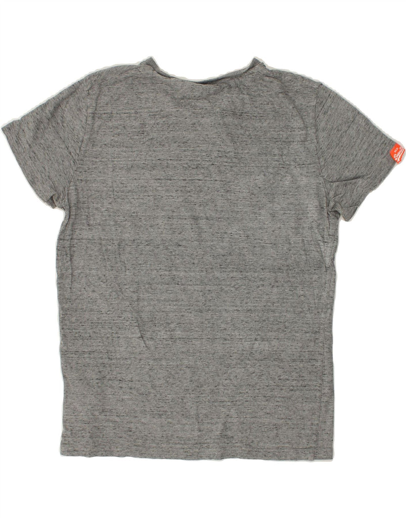 SUPERDRY Womens T-Shirt Top UK 12 Medium Grey Cotton | Vintage Superdry | Thrift | Second-Hand Superdry | Used Clothing | Messina Hembry 