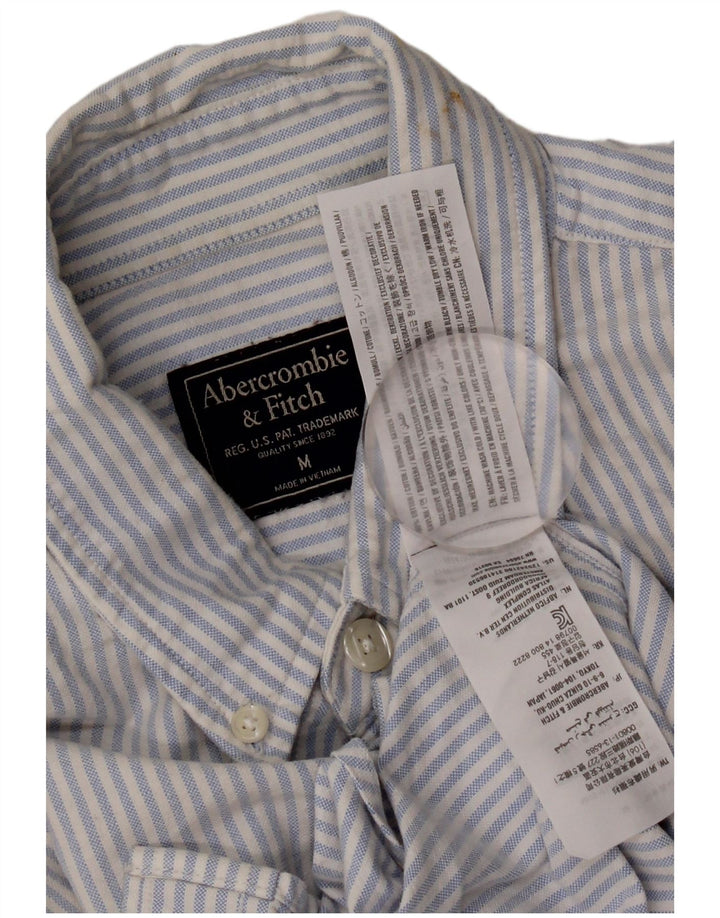 Abercrombie & Fitch Mens Shirt Medium Blue Striped Cotton