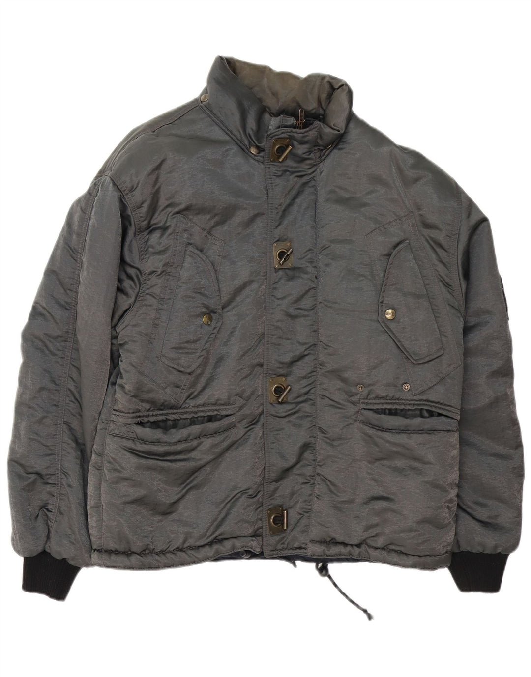 Quarry Mens Windbreaker Jacket UK 38 Medium Grey Colourblock Polyamide