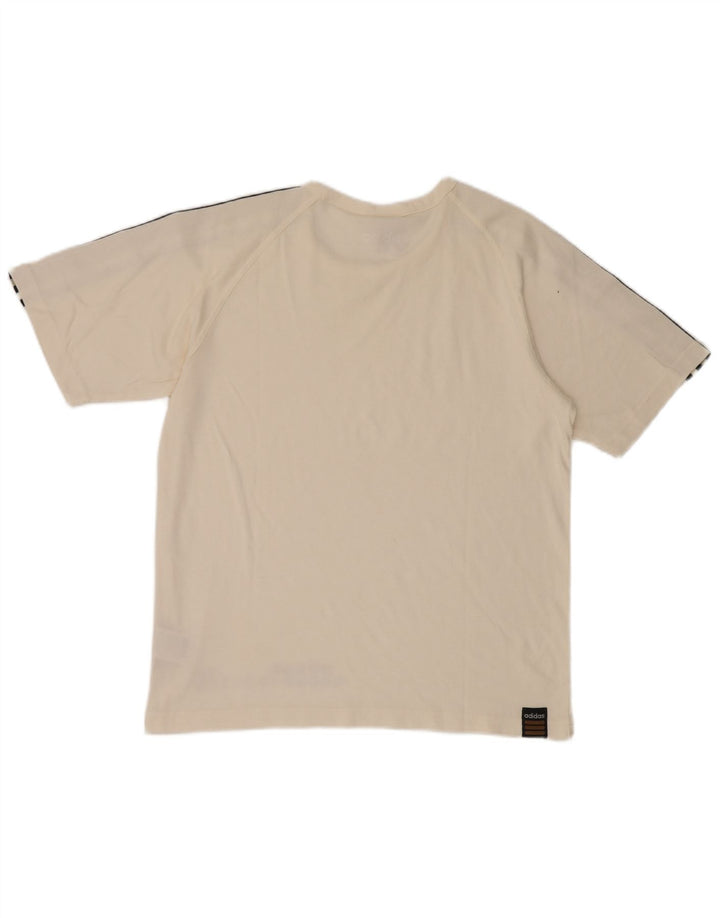 Adidas Mens Graphic T-Shirt Top Medium White Cotton