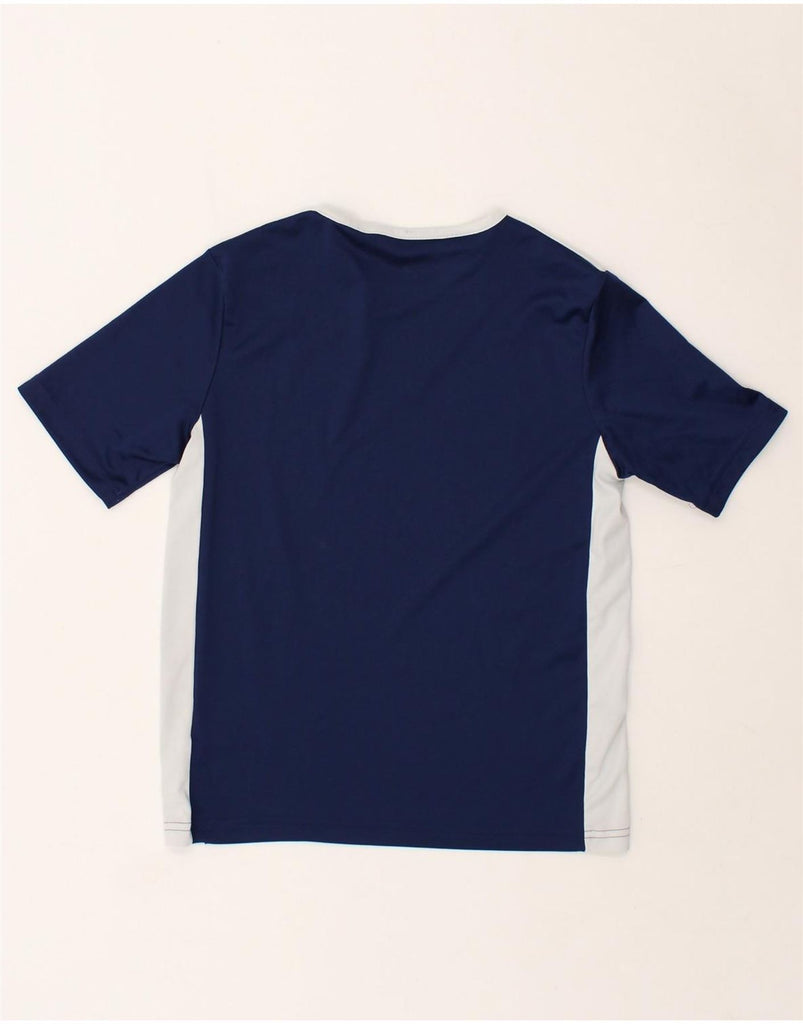 ADIDAS Boys Graphic T-Shirt Top 11-12 Years Navy Blue Colourblock | Vintage Adidas | Thrift | Second-Hand Adidas | Used Clothing | Messina Hembry 