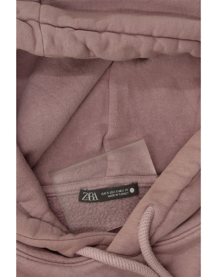 Zara Womens Oversized Hoodie Jumper UK 10 Small Pink