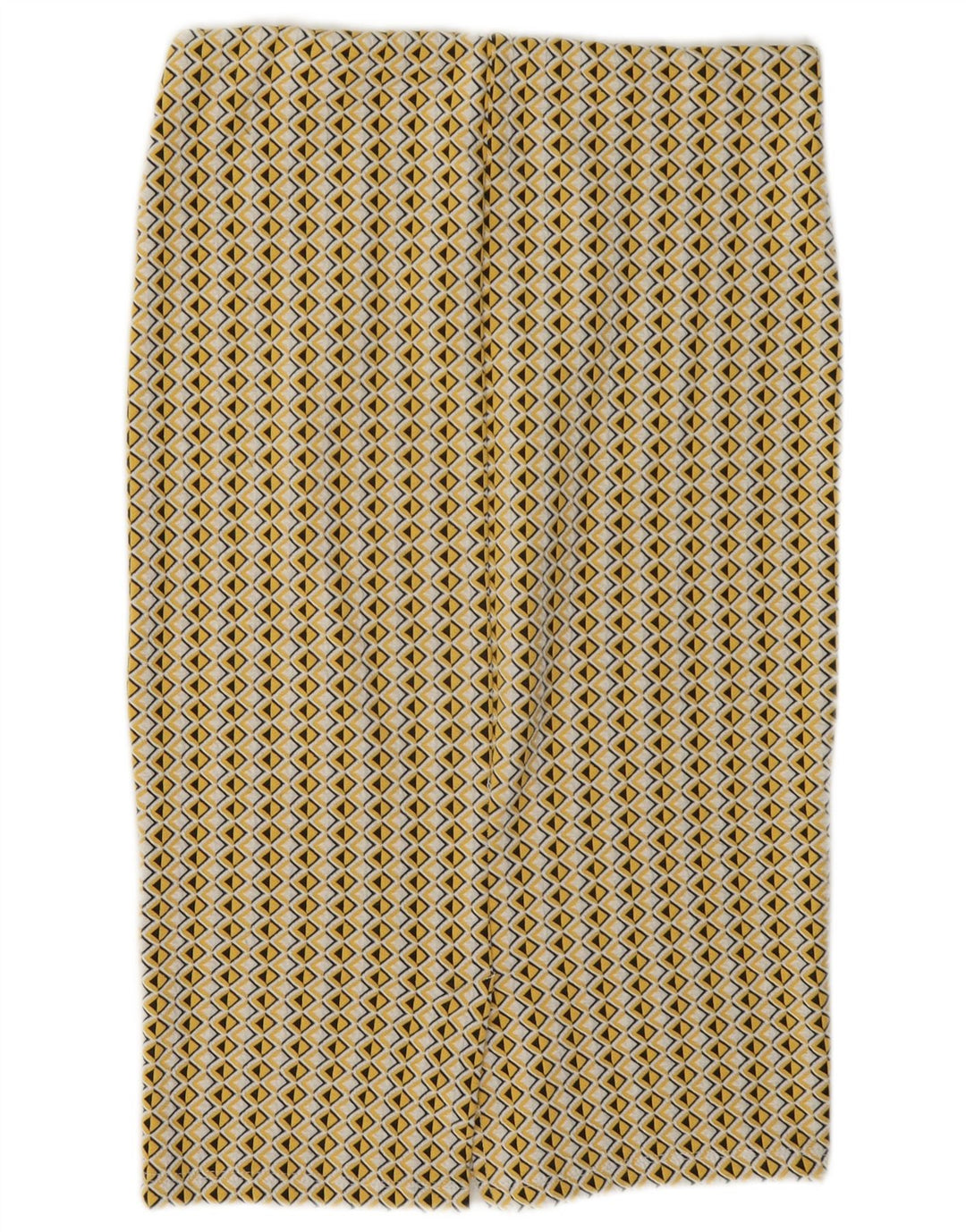 Zara Womens Midi Skirt Medium W28 Yellow Geometric
