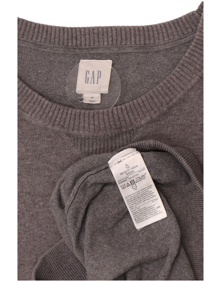 Gap Mens Crew Neck Jumper Sweater XL Grey Cotton