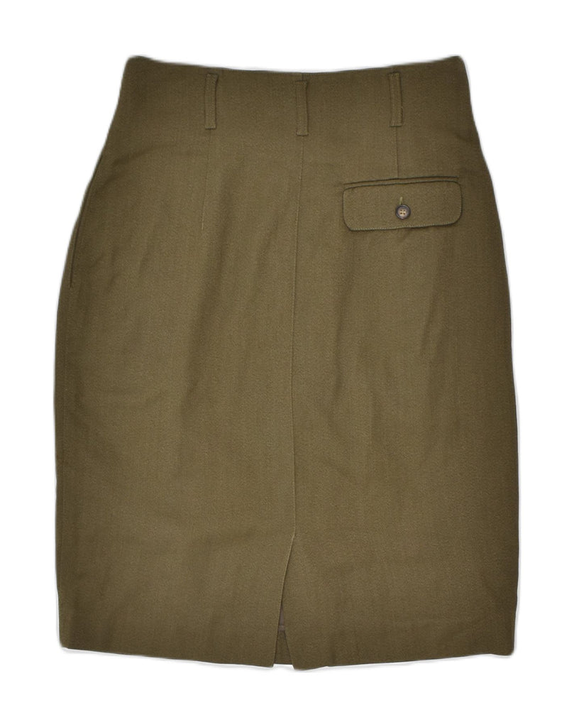 PENNY BLACK Womens Pencil Skirt IT 44 Medium W28 Khaki Viscose | Vintage | Thrift | Second-Hand | Used Clothing | Messina Hembry 