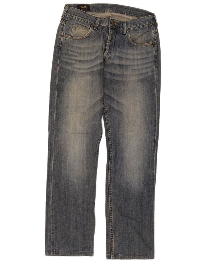 Lee Womens Seattle Straight Jeans  W33 L32 Blue Cotton