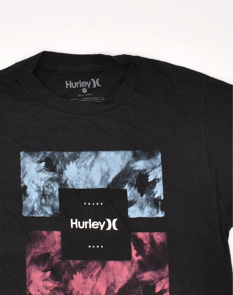 HURLEY Mens Graphic T-Shirt Top Small Black Cotton | Vintage Hurley | Thrift | Second-Hand Hurley | Used Clothing | Messina Hembry 