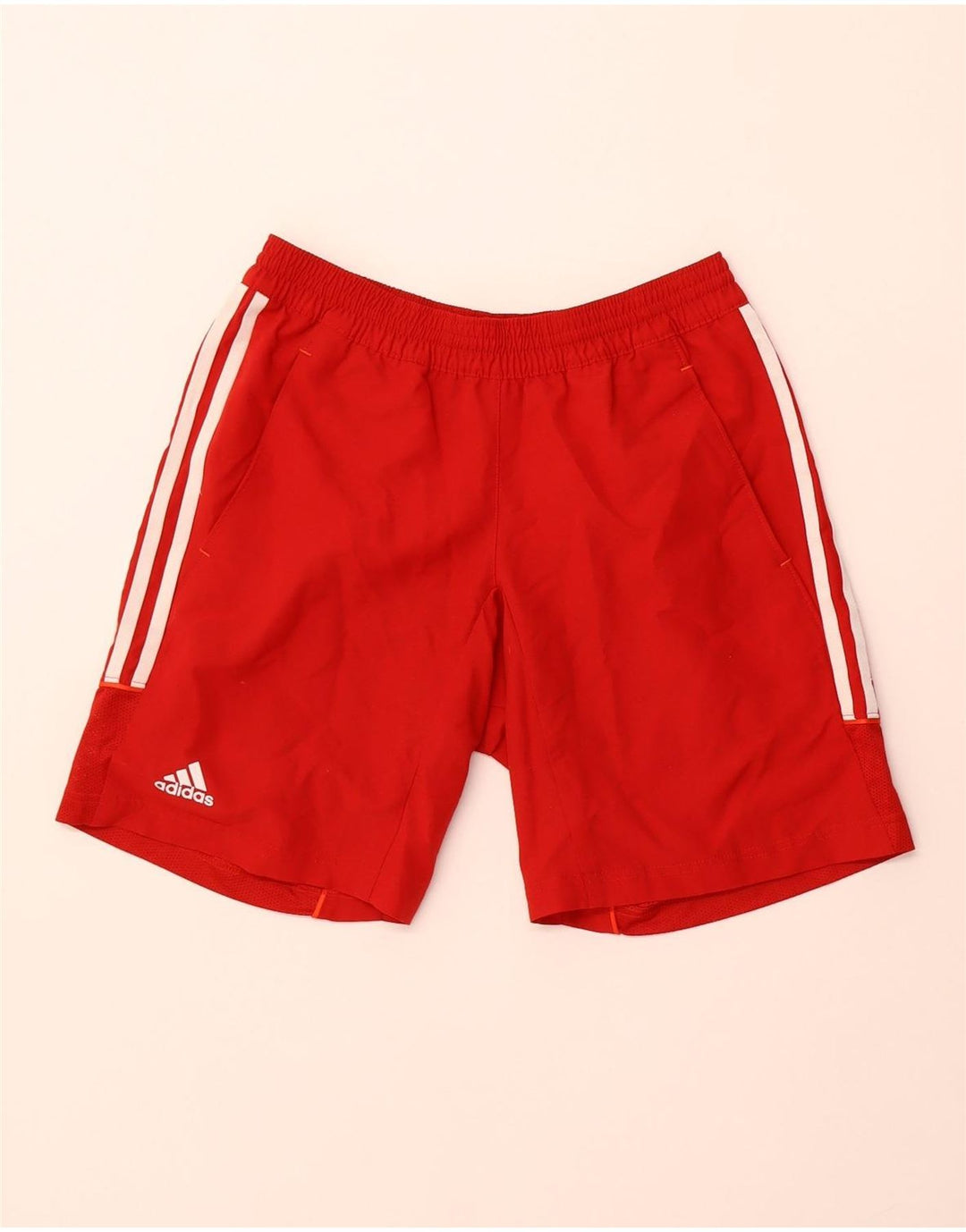 Adidas Womens Climalite Sport Shorts UK 8 Small Red Polyester