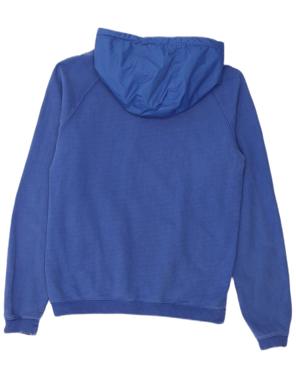 K-Way Womens Hoodie Jumper UK 14 Medium Blue Cotton