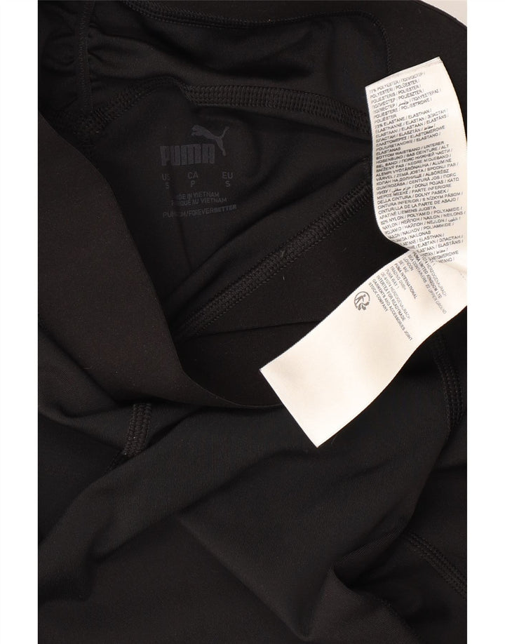PUMA Womens Slim Fit Leggings UK 10 Small  Black Polyester