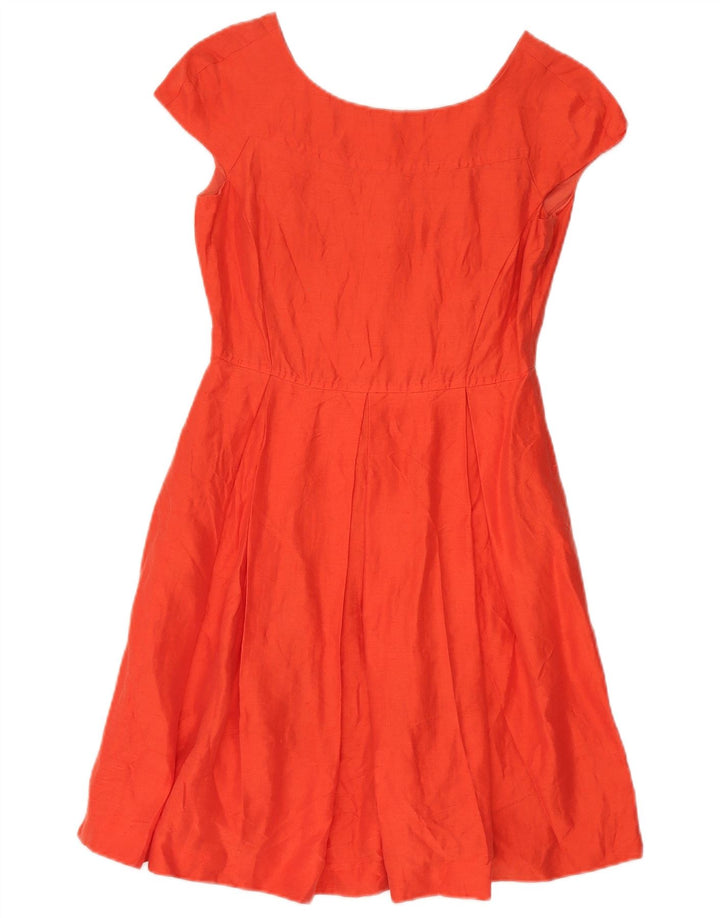 Max Mara Womens Weekend A-Line Dress UK 8 Small  Orange Linen
