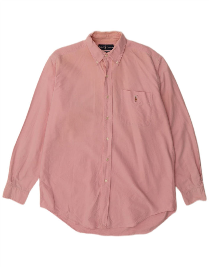 Ralph Lauren Mens Classic Fit Shirt Medium Pink Cotton